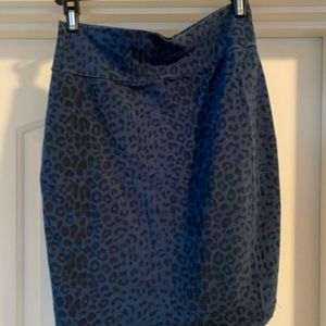 Women’s mini skirt leopard print blue